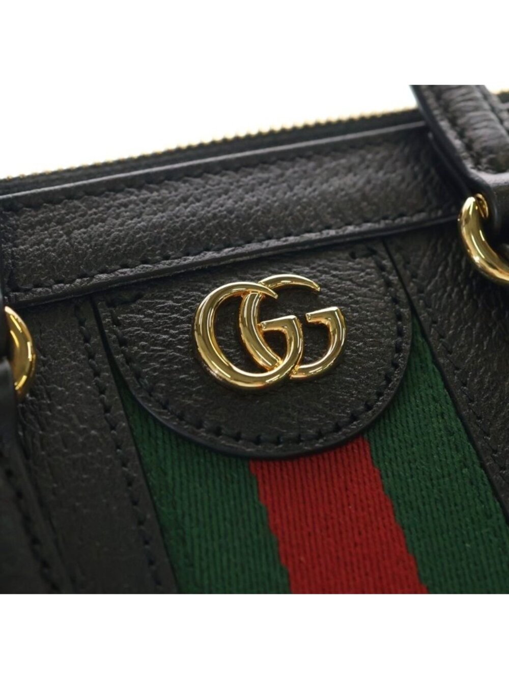 Gucci Ondia 2-Way Shoulder Bag Black Leather Gold - Picture 6 of 8